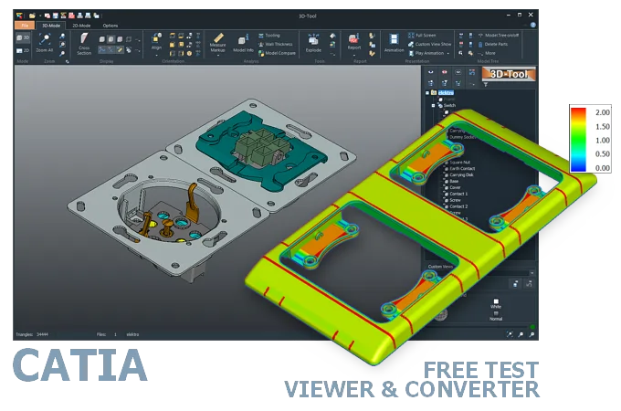 3D-Tool: CATPart- und CATProduct-Dateien öffnen und konvertieren - CATIA-V5- und V6-Modelle messen und analysieren