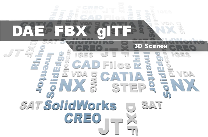 3D-Tool Viewer für DAE, FBX und glTF/GLB - unterstützt Collada-, Filmbox- und glTF-2.0-Dateien