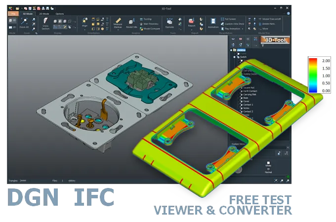 3D-Tool: DGN- und IFC-Dateien öffnen und konvertieren - Microstation-DGN- und BIM-Modelle messen und analysieren