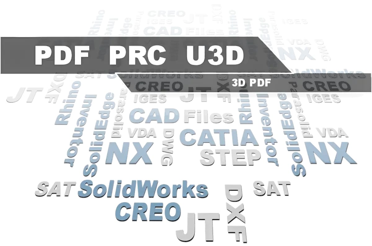 3D-PDF-, PRC- und U3D-Viewer - 3D-Tool öffnet 3D-PDF-Dateien mit eingebetteter PRC- und U3D-Geometrie