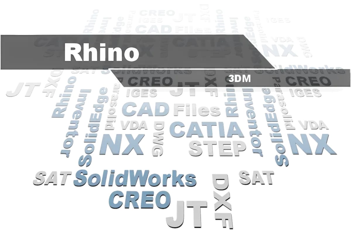Rhinoceros 3DM-Viewer - 3D-Tool öffnet Rhino-3DM-Dateien neben CATIA, Designcenter (NX), STEP und SolidWorks