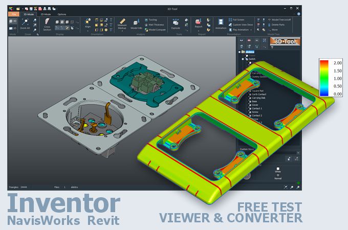 Screenshot vom 3D-Tool Inventor-Viewer und Konverter