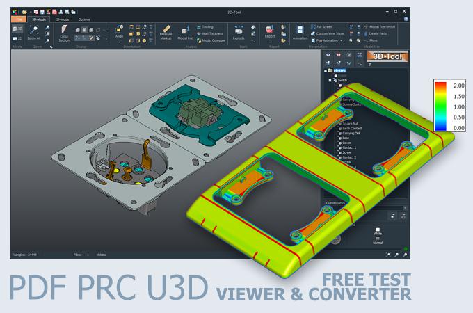 Screenshot vom 3D-Tool PDF-PRC-U3D-Viewer und -Konverter