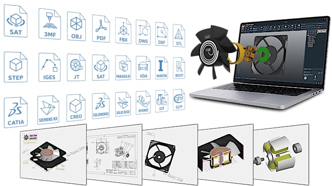 Interaktive 3D-Visualisierung eines CAD-Modells im 3D-Tool Viewer