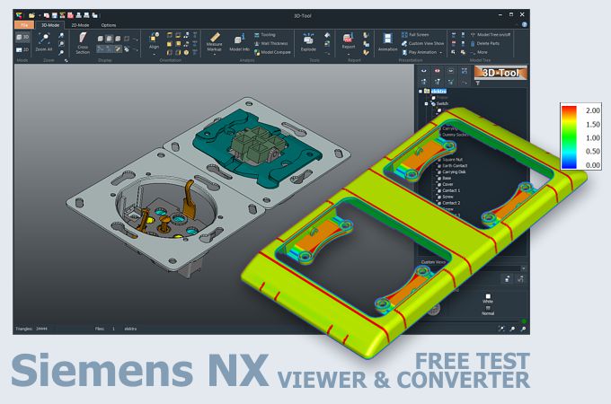 Screenshot vom 3D-Tool Siemens-NX-Viewer und Konverter