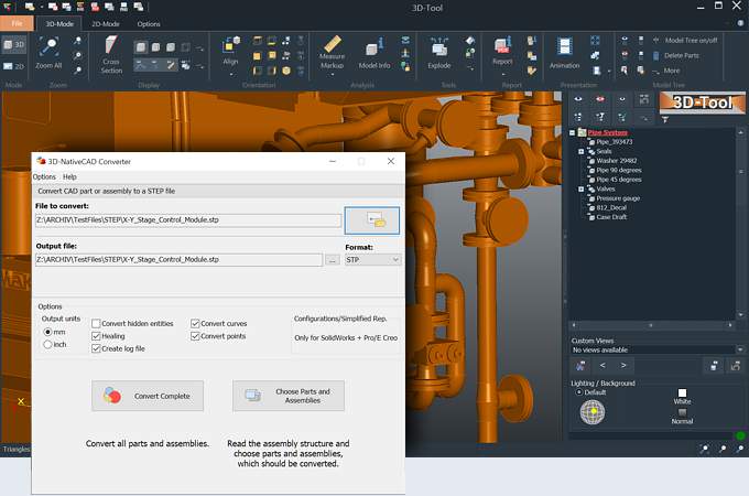3D-Tool Premium mit 3D-NativeCAD Converter