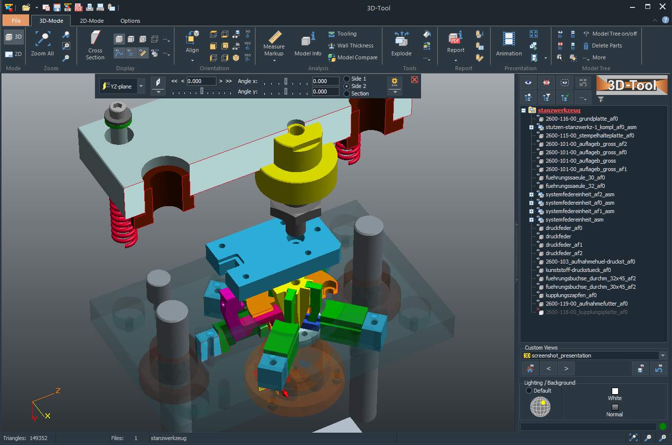 Präsentation von 3D CAD Modellen mit dem 3D-Tool CAD Viewer